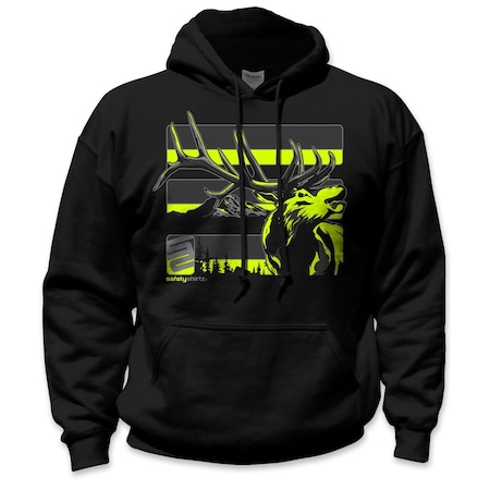 Safetyshirtz Stealth Elk Reflective High Visibility Hoodie, Black, 2XL 70060503XXL